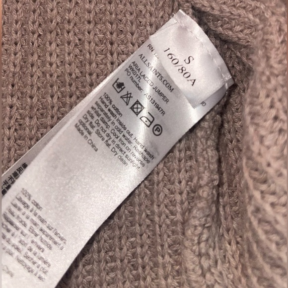 ❣️SOLD❣️All Saints Aria Laced Mauve Jumper Sweater - Picture 5 of 7